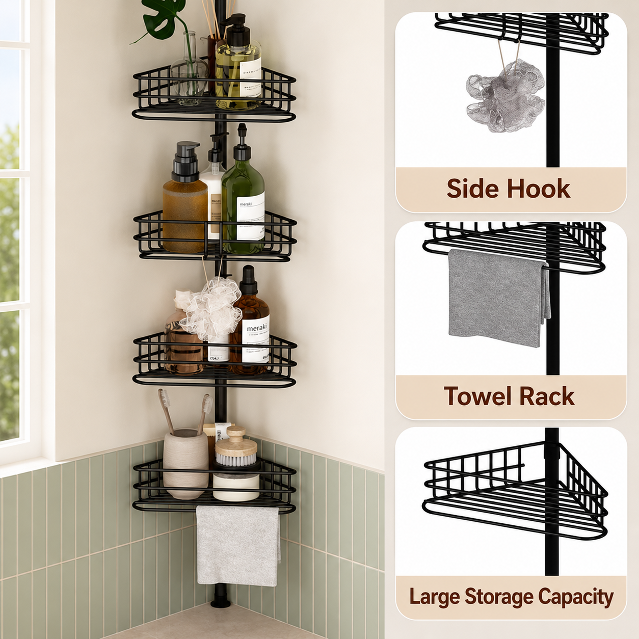 4-Tier Corner Shower Caddy