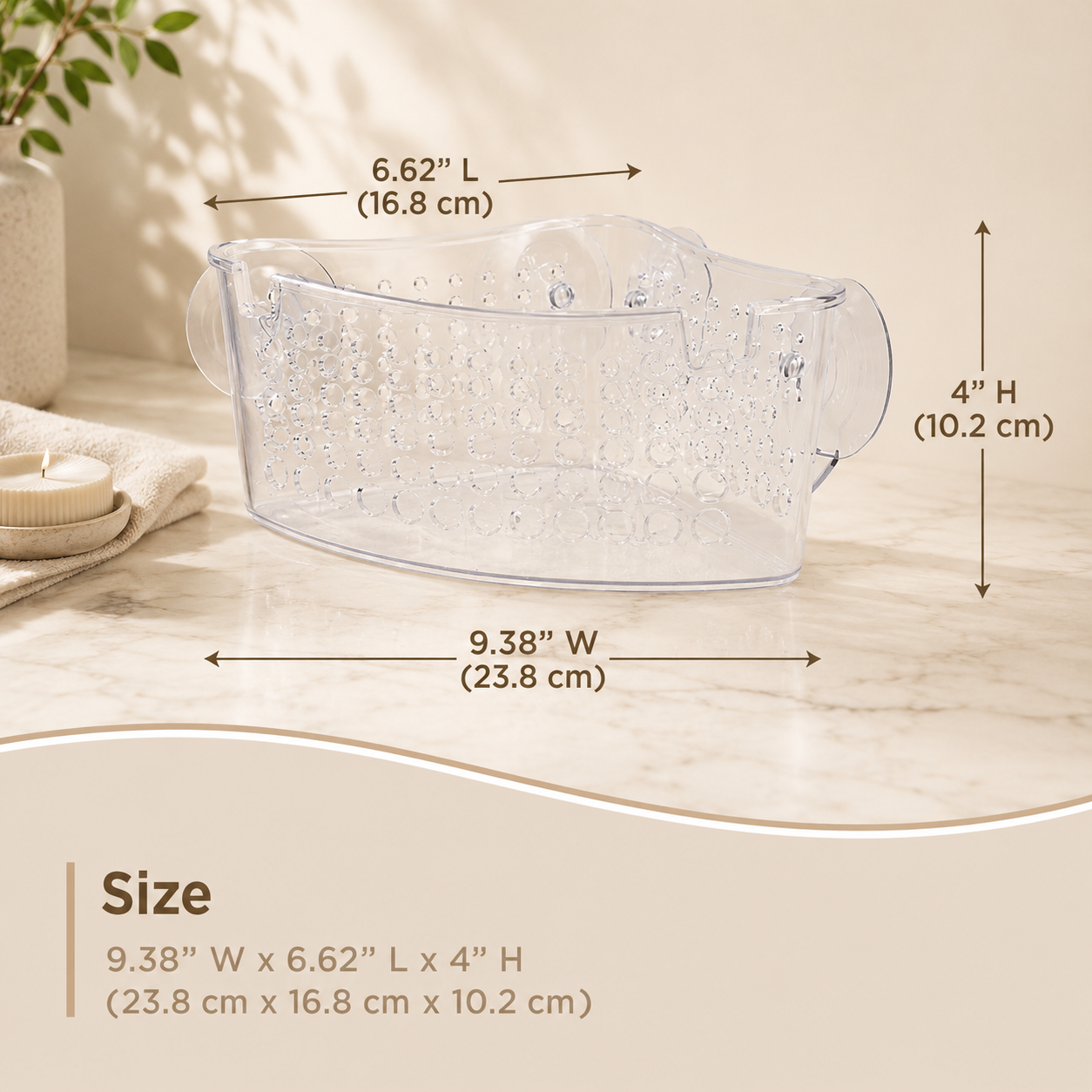 Clear Suction Corner Shower Caddy